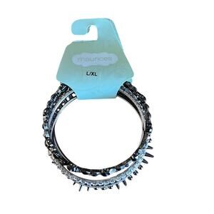 Maurices L/XL Set of 5 Bangle Bracelets Boho Goth Festival Studded